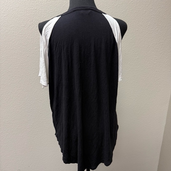 Rock & Republic Americana Eagle Graphic Raglan Tee Black White USA Stars XL - Picture 5 of 9